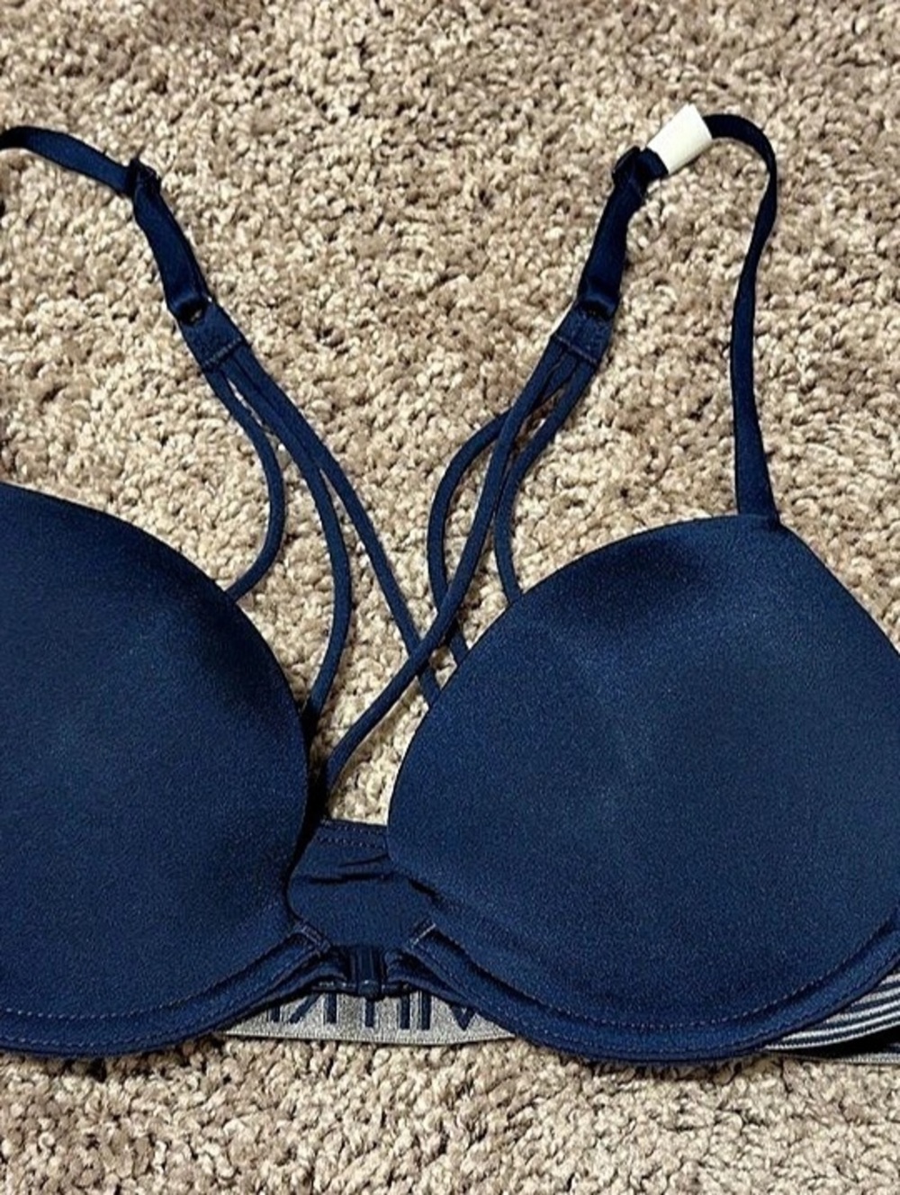 Calvin Klein Perfectly Fit Push Up Plunge Bra Blue